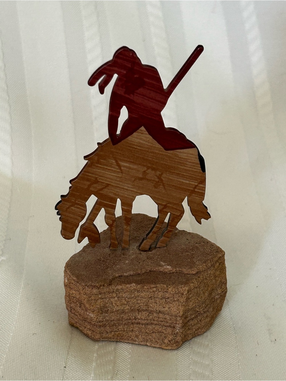 Lazart End Of Trail Southwestern Mounted Horse Sculpture Home Decor Accent